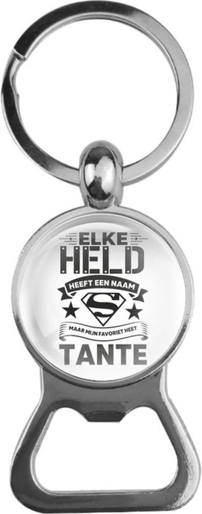 Bieropener Glas - Elke Held Heeft Een Naam Maar Mijn Favoriet Heet Tante