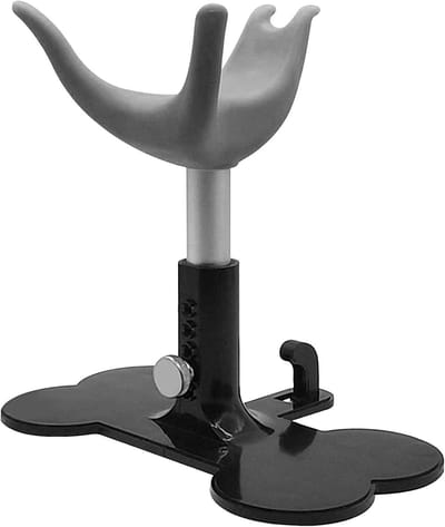 Huisdier verzorgingsstoel - Puppy douchebank - Veilige verzorging - In hoogte verstelbaar - 21.5 cm basis - Grijs