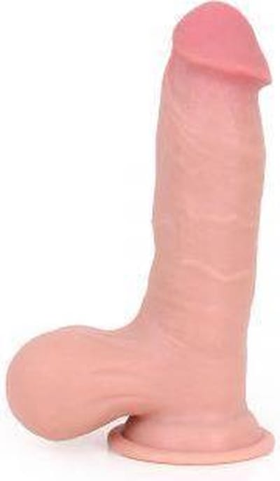 Kiotos COX Sliding Skin Dubbellaags Dildo 19.5 x 4.5 cm - blanke beige