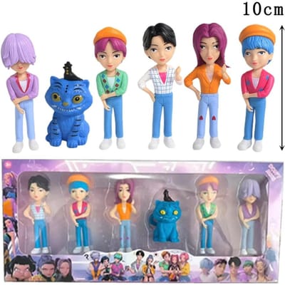 Cartoon Gaming Randapparatuur Demonenjagers Anime Kpop Figuur Model Speelgoed Bureau Decoratie Verzamelfiguren Model Speelgoed Voor Kind Cadeau blue