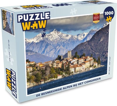 Puzzel Alpen - Comomeer - Italië - Legpuzzel - Puzzel 1000 stukjes volwassenen