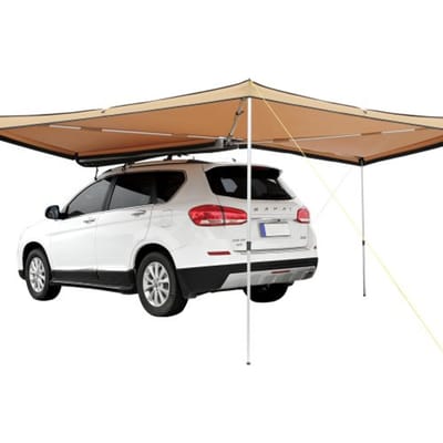 VEVOR Caravan Zonnescherm 270°x2.5m Zonnekap Camper UV50+ UV-bescherming Luifel 280-G Polyester Stof Luifel PU3000mm Waterdicht Inclusief PVC-tas Ideaal voor kamperen Familiereünies Reizen
