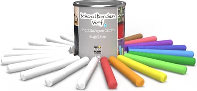 MagPaint Schoolbordenverf - Grijs - 250ml - Inclusief 20 Krijtjes