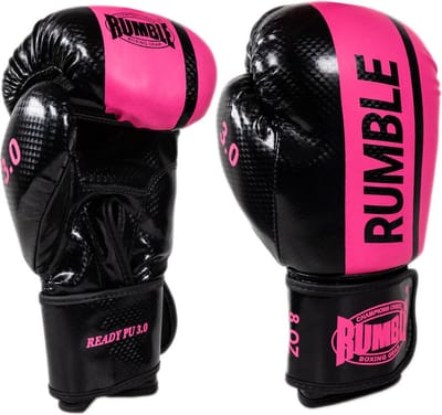 Rumble (kick)bokshandschoenen Junior 3.0 Zwart/Roze 6oz