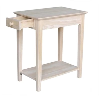 Smalle Eindtafel - Bijzettafel Hout - Opbergen Woonkamer - Ruimtebesparend Ontwerp - 63.5 cm Hoog - Brons
