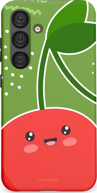 Casetastic Hoesje Geschikt voor Samsung S25 - Stijlvolle Beschermende Duo-layer Case - Kersenkus