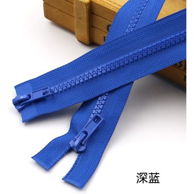 Kleur Nee. 5 Hars Dubbele Kop Open Staart Rits Kledingaccessoires Donsjack Kleding Jas Rits Doe-het-zelf Accessoires dark blue * 50cm one piece * 5 #