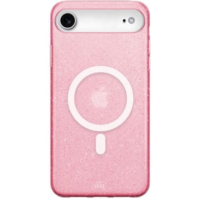 xoxo Wildhearts Sparkle Away Pink - Hoesje geschikt voor iPhone 17 Air MagSafe - Hoesje met glitters - Shockproof case - Glitterhoesje - Magnetisch telefoonhoesje - Roze