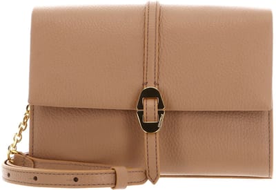 COCCINELLE Leren Schoudertas Dorian Mini Bag Grained Leather Skin Oud roze