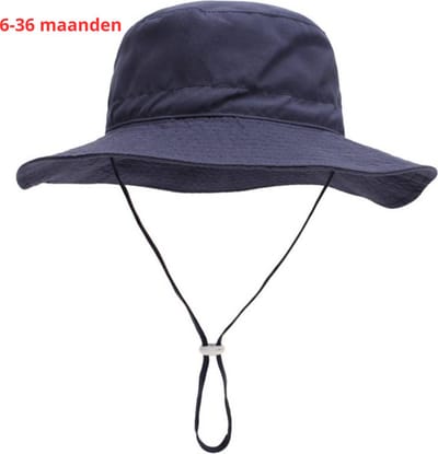 Bovista Zonnehoed - Reishoed - UV Beschermende Hoed - Bucket Hat - Festival - Pet - Hoedje Voor Baby - Hoofdbescherming - Marineblauw - 3-36 Maanden