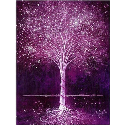 Broderie diamant 5D à faire soi-même, décoration d'intérieur, peinture d'arbre porte-bonheur, perceuse complète, point de croix 20X30CM pink