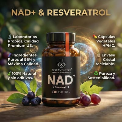 NAD + Resveratrol 99% Puur | 120 Veganistische Capsules | Cellulaire Energie, Antioxidant en Anti-veroudering