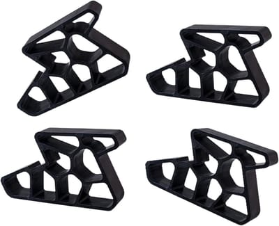 4 stuks - Raamstopper - Deurstoppers - Schuifraamstopper - Raamsluiter - Raambegrenzer - Raamslot - Klembeveiliging - Raamsloten - Deurwiggen - voor binnen, balkon, schuifdeuren en ramen - 9,3*5,3*1.9 cm - zwart