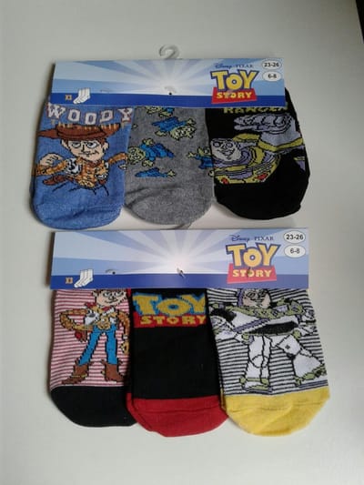 6 paar sneakersokken - Toy Story - Disney - maat 23-26