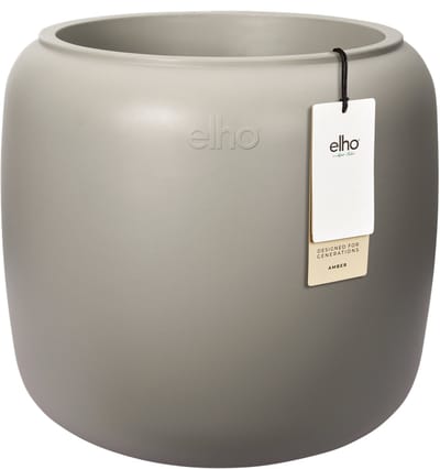 Elho Amber Beads Small 40 - Bloempot voor Binnen & Buiten - 100% Gerecycled Plastic - Ø 39.2 x H 34.9 cm - Balanced beige