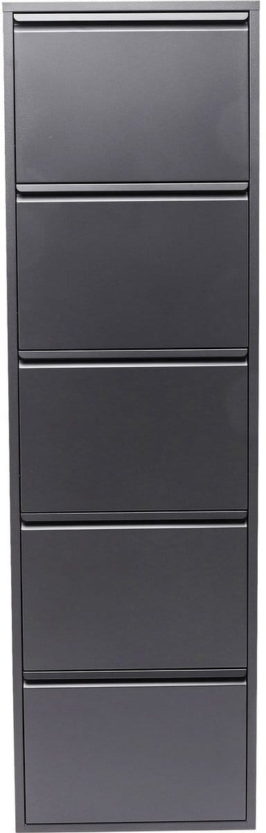 Schoenenkast Caruso antraciet 5 laden Kare Design