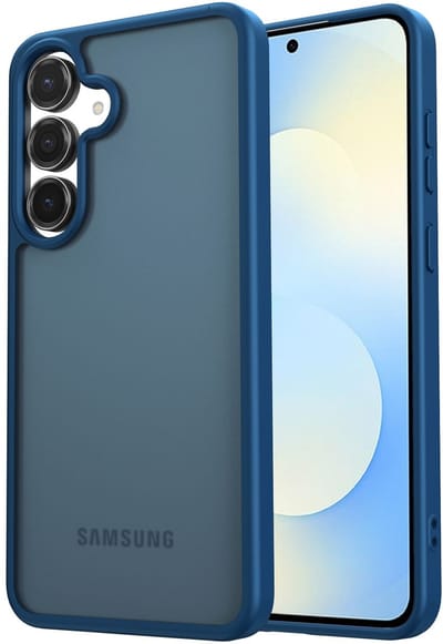 Hoesje Geschikt voor Samsung Galaxy S25 FE - Matte Back Cover - Blauw