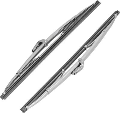 All-Season Ruitenwissers 12 inch - Universele Ruitenwisserbladen van Roestvrij Staal voor Auto's, Perfect voor Elk Weertype