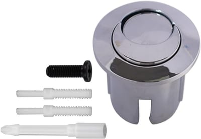Dubbele Spoelknop voor Half Moon Toiletten, Compatibel met ROCA, D2D Push Button, 7.5 x 6 x 6.5 cm, Vervangende Onderdeel voor Toiletten