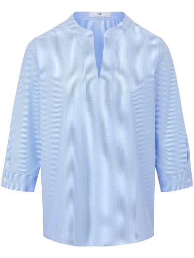 Blouse 100% katoen 3/4-mouwen Van Peter Hahn blauw