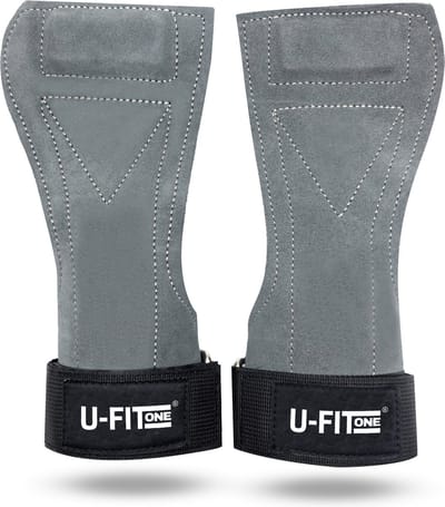 U Fit One Leer Lifting straps - Deadlift straps - Powerlifting - Fitness Straps - Wrist support - Bodybuilding - Crossfit