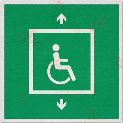 Evacuatielift invaliden bord – E070 | Forex Re materiaal | 10 x 10 cm