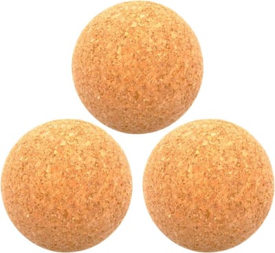 Set van 3 Natuurlijke Kurkballen 9 cm - Massage, Flesstop en Decoratie