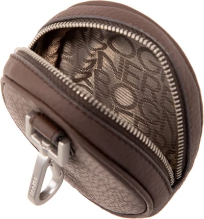 Bogner Leren Portemonnee Schoudertas Sulden Airin Neckpouch Darkbrown Donkerbruin