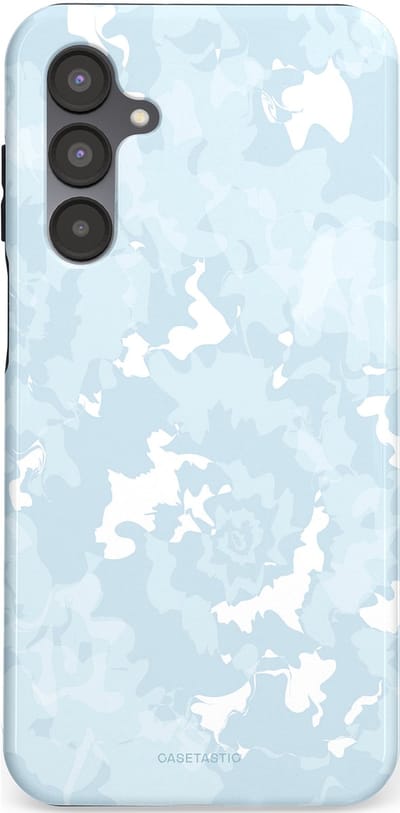 Casetastic Hoesje Geschikt voor Samsung A16 - Stijlvolle Beschermende Duo-layer Case - Blauwe wervels
