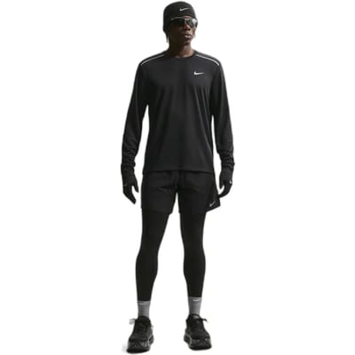 Nike Miler Dri-fit Heren Training T-shirt If2086-010 - Kleur Zwart-multicolour - Maat M