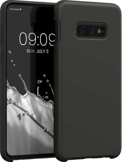kwmobile telefoonhoesje geschikt voor Samsung Galaxy S10e - Hoesje met siliconen coating - Smartphone case in donkergrijs