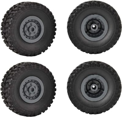 Duurzame Rubber Track Wielen voor RC Trucks - Geschikt voor WPL B14 B16 B24 C14 C24 B36 - 4 Stuks van 6.5x6.5x2.2cm, Perfect voor Modelbouw en Hobbygebruik
