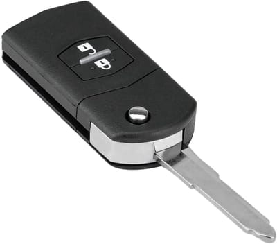 Reserve sleutelbehuizing voor auto met 2 knoppen, afstandsbediening, vervangende flip sleutel en schroevendraaier voor openen en sluiten van de kofferbak