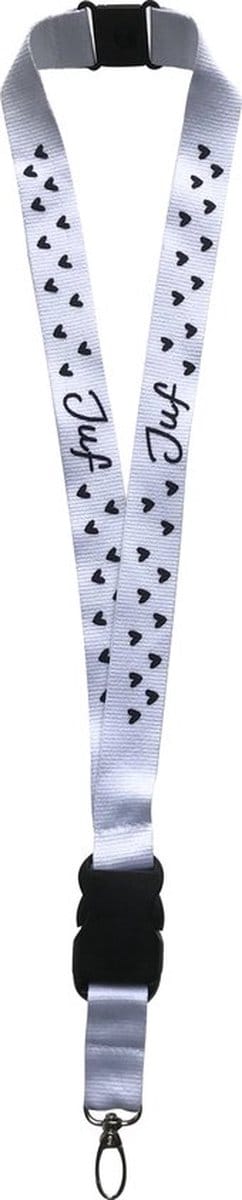 Keycord wit juf | juf kado |juf bedankje | jufkado | lanyard juf | Sproetiz