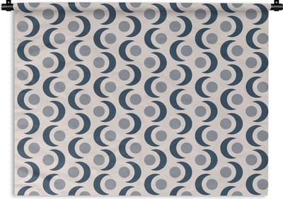Wandkleed - Wanddoek - Maan - Design - Cirkel - 120x90 cm - Wandtapijt