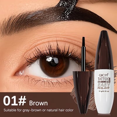 Semi-Permanente Wenkbrauwgel 10g – Waterproof Brow Tint Bruin – Langhoudende Smudgeproof Wenkbrauwverf