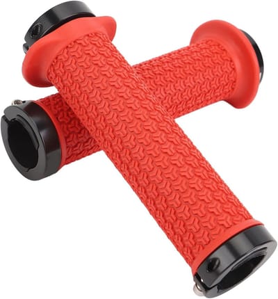 Fietshandvatten - Stuur grips - Comfortabel Fietsen - Schokabsorberend Siliconen - Universele Pasvorm - Rood