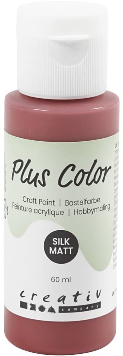 Plus Color Acrylverf, antiek rood, 60 ml/ 1 fles