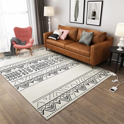 Elektrisch Verwarmde Vloermat - Verwarmingskleed Grafeen - Warmte en Comfort - Snelle Warmteverdeling - 80x160 cm - Grijs