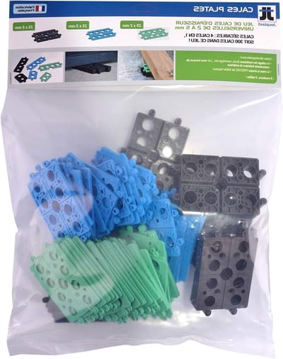 Platte Wiggen - Ondersteuningswiggen - Nivelleren en Plaatsen - Stapelbaar en Duurzaam - 75 Stuks - Groen Blauw Zwart