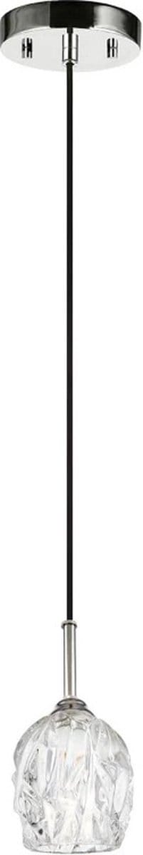 Landelijke Hanglamp - Steady Lighting - Glas - Landelijk - G9 - L: 11.1cm - Voor Binnen - Woonkamer - Eetkamer - Zilver