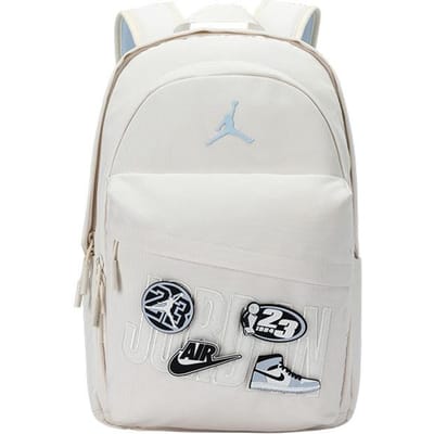 Jordan Klittenband Badge Casual Mode Polyester Middelgrote Rugzak Unisex rugzak Off-White JD2533232PS-003 Ecru white