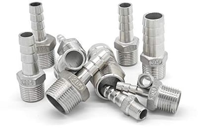 Dailygoods- Draadslang Connector - Roestvrij Staal - Weerhaakstaart - 15mm Slangstaart - Lange Levensduur - Eenvoudige Montage - Slangconnector