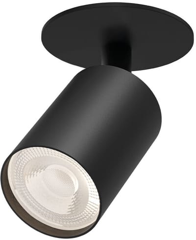 BRAYTRON - Spot Armatuur - inbouw Spot - GU10 Fitting - Inbouw Rond - Mat Zwart Aluminium - Kantelbaar