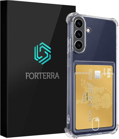 Hoesje Geschikt voor Samsung Galaxy A37 - Met Pashouder en Kaarthouder - Telefoon Hoes Shockproof - Siliconen Case - Shock Proof - Back Cover - Pasjes Houder - Transparant