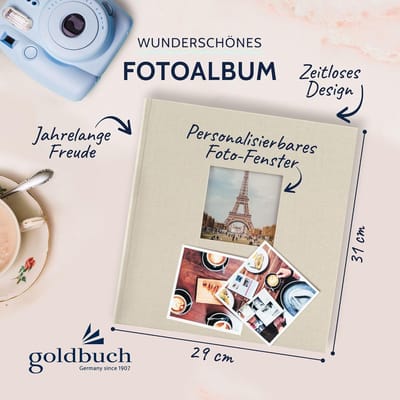 Candala fotoalbum met harde kaft – 31 cm – luxe album voor je mooiste herinneringen