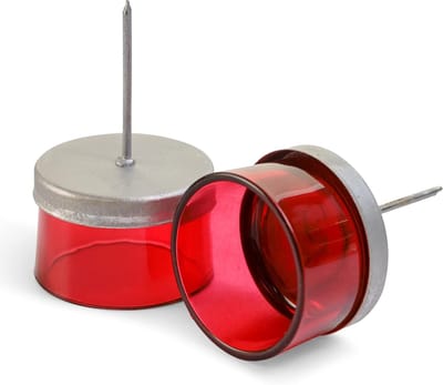 2x kaarsenhouder rood waxinelichthouder waxinelichtglaasjes kaarsenhouder voor het plakken van kaarsenprikkers voor adventskrans 5cm