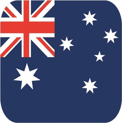 Bierviltjes Australie - 30x stuks - vierkant - landenthema - 9 x 9 cm - onderzetter