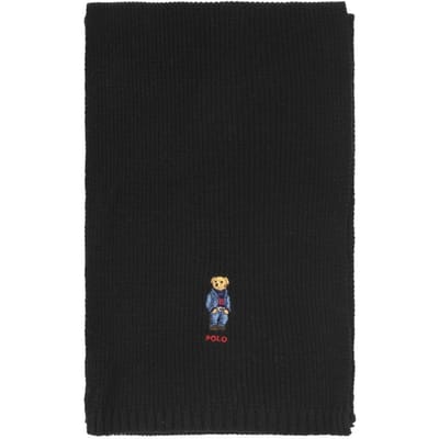 Polo Ralph Lauren Effen Denim Beer Gebreide Sjaal Pc1464 001 PC1464-001 gray