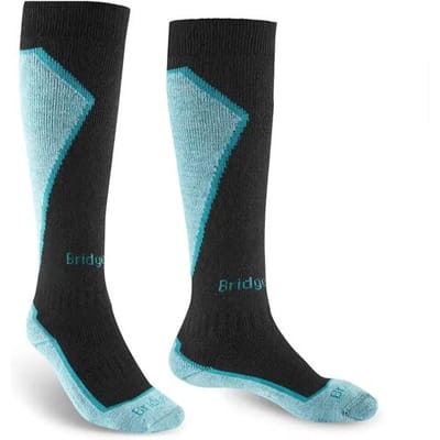 Bridgedalei Midweight+ Merino Endurance Lange Skisokken Dames (Maat - S, Kleur - Black/Blue)